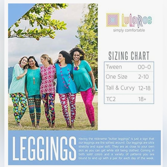LuLaRoe Pelican leggings - OS - Picture 3 of 8